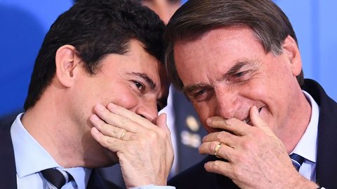 Foto: Reprodução/EVARISTO SA/AFP - Sérgio Moro e Jair Bolsonaro