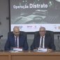 Autoridades do Governo de São Paulo, da Polícia Civil, da Secretaria da Fazenda e do Ministério Público apresentaram detalhes da Operação Distrato em coletiva de imprensa - Foto: Reprodução/TV Globo
