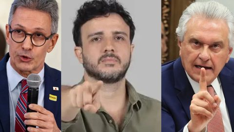 Renan Santos, Caiado e Zema - Foto: Reprodução