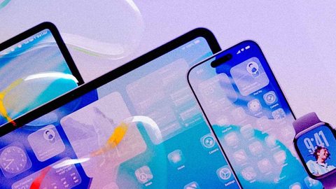Com efeitos de transparência e profundidade, o Liquid Glass traz uma nova dinâmica à navegação no iPhone - Foto: Reprodução