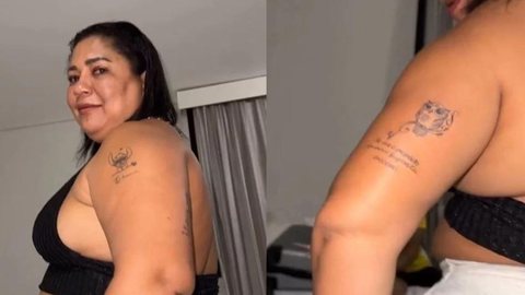 Mulher faz tatuagem com erro na Farofa da Gkay; veja vídeo - Imagem: Reprodução/Metropoles
