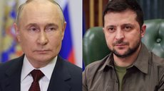 Confronto entre Putin e Zelensky se intensifica com bombardeios noturnos - Imagem: Reprodução