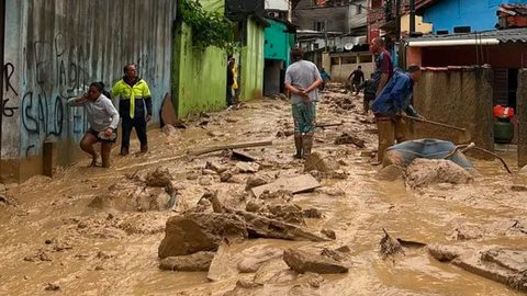 Saiba como ajudar as vítimas das fortes chuvas no litoral de SP - Imagem: reprodução Defesa Civil de São Sebastião