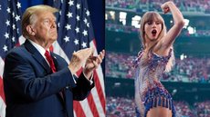 Donald Trump usa IA para forjar apoio de Taylor Swift em sua campanha - Imagem: Reprodução / Instagram / @realdonaldtrump / @taylorswift
