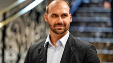 Eduardo Bolsonaro e André do Prado durante articulação política nos Estados Unidos que definiu candidatura ao Senado em 2026 - Imagem: Reprodução