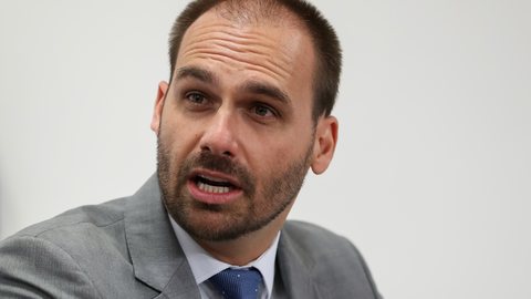 Eduardo Bolsonaro fala em possível retomada de sanções dos EUA contra Moraes. - Imagem: Reprodução