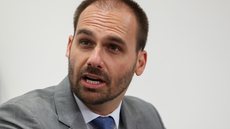 Eduardo Bolsonaro fala em possível retomada de sanções dos EUA contra Moraes. - Imagem: Reprodução