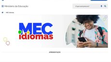A plataforma também oferece recursos para professores e ações voltadas ao ensino de português para estrangeiros, ampliando o alcance educacional - Imagem: Reprodução/Print MEC