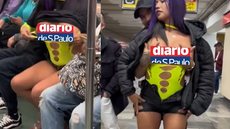 EITA! Influenciadora grava vídeo pornô em metrô, causando polêmica; veja fotos - Imagem: Reprodução/Redes Sociais