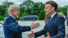 Presidente da República, Luiz Inácio Lula da Silva, ao lado do presidente da França, Emmanuel Macron - Imagem: Reprodução / PR / Ricardo Stuckert