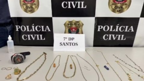 Mulher teria aproveitado a ausência da proprietária, hospitalizada, para retirar as joias do apartamento no Boqueirão - Imagem: Divulgação / Polícia Civil