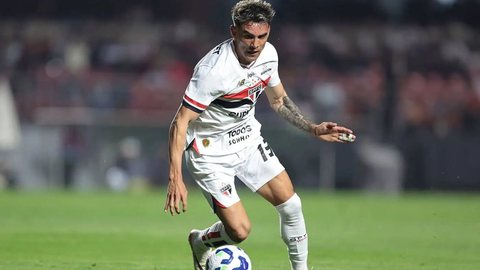 Enzo Diaz em jogo do São Paulo - Foto: Rubens Chiri/São Paulo FC
