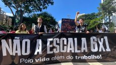 Manifestação em São Paulo reúne trabalhadores pelo fim da escala 6×1 - Imagem: Pedro Stropasolas / BdF