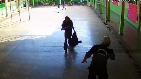 O ataque com faca ocorreu em uma escola em Valparaíso de Goiás (GO) - Imagem: reprodução/TV Globo