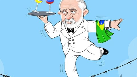 Lula tenta equilibrar paz entre Moscou e Kiev com acordos militares e jurídicos - Imagem: Divulgação/Coluna Esplanada