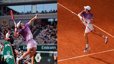 A derrota de Djokovic, um dos maiores tenistas da história, solidifica a ascensão de Fonseca no circuito profissional - Imagem: Reprodução/Pierre Froger/FFT; Clement Mahoudeau/FFT | @/rolandgarros