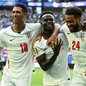 Além de ser a quinta partida mais goleadora da história, o duelo também se tornou o mais alto entre Inglaterra e França em confrontos diretos - Imagem: Reprodução/ROBERTO SCHMIDT / AFP