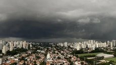 Zona Sul de São Paulo é a mais afetada, com risco de descargas elétricas e rajadas de vento acima de 50 km/h - Imagem: Reprodução/Defesa Civil