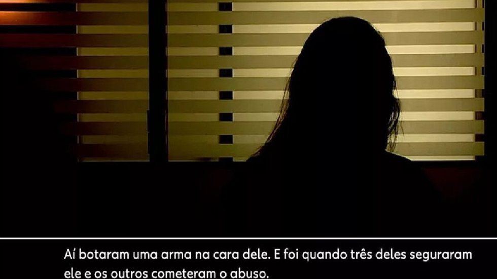 Mãe dá depoimento sobre agressões físicas e sexuais sofridas pelo filho na escola - Imagem: Reprodução/TV Globo