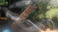 TRAGÉDIA - família inteira despenca de ponte pênsil em camping - Imagem: reprodução redes sociais