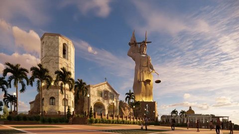 Projeto da estátua de São Miguel Arcanjo no futuro complexo Gruta do Arcanjo - Imagem: Divulgação