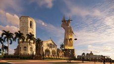 Projeto da estátua de São Miguel Arcanjo no futuro complexo Gruta do Arcanjo - Imagem: Divulgação