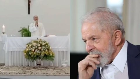 Fiéis se revoltam durante missa e acusam padre de pedir voto em Lula - Imagem: reprodução redes sociais