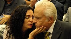 O jornalista Cid Moreira ao lado de Maria de Fátima Sampaio Moreira - Imagem: Reprodução / Instagram / @fatimasampaioreal