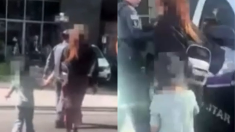 A mulher e a criança foram levadas para atendimento e proteção após a denúncia - Imagem: Reprodução