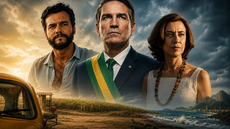 O banqueiro Daniel Vorcaro e o ex-presidente Jair Bolsonaro em destaque diante do orçamento recorde de R$ 62 milhões destinado à Dark Horse - Imagem: IA