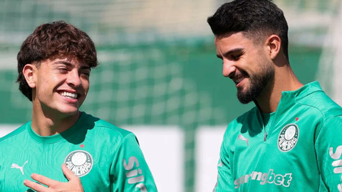 Flaco López e Agustín Giay, ambos do Palmeiras, aparecem entre os 55 pré-convocados da Argentina para a Copa do Mundo de 2026 - Imagem: Reprodução