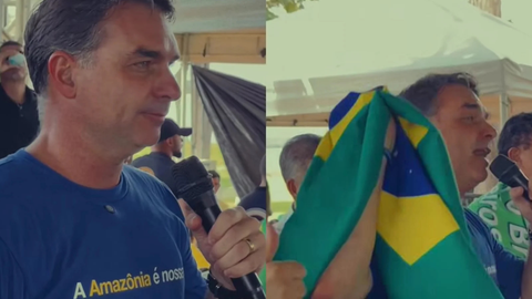 Flávio Bolsonaro defendeu a redução da maioridade penal em publicação nas redes sociais - Imagem: Reprodução