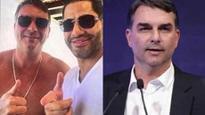 Foto de Flávio Bolsonaro ao lado de Luiz Felipe Mourão voltou ao centro das discussões após autorização do STF para acesso aos dados armazenados na conta em nuvem do investigado. - Imagem: Reprodução