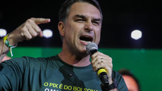Pré-candidato ao Planalto elevou o tom contra a esquerda durante discurso - Imagem: Vitor Souza | AFP