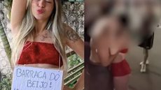 Raphaela Oliveira, de 22 anos, viralizou no TikTok com um vídeo sobre sua 'iniciativa' de cobrar R$ 5 por beijo nos bloquinhos de rua - Imagem: reprodução Twitter