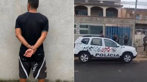 Prisão ocorreu após patrulhamento e novas informações que levaram a polícia ao local onde o homem se escondia - Imagem: Reprodução/Policia Militar