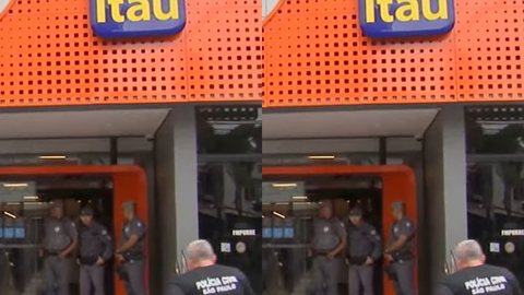 Funcionária e assaltante morrem em tentativa assalto a banco na Grande SP - Imagem: Reprodução/Band