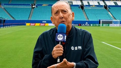 Galvão Bueno lamenta eliminação do Brasil e anuncia despedida das Copas do Mundo - Imagem: Reprodução/SBT