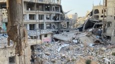 Ajuda humanitária chega enquanto o conflito deixa milhares sem lar - Imagem: Reprodução / X / @soupalestina