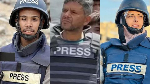 O ataque aéreo no Hospital Nasser também deixou outras 15 vítimas, incluindo um estudante e um socorrista - Imagem: Reprodução / X / @sentdefender