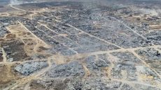 A ofensiva israelense continua, com mortes recentes em Gaza, enquanto a comunidade internacional clama por um cessar-fogo - Imagem: Reprodução / X / @AssalRad