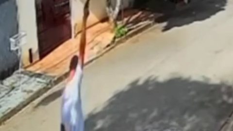 GCM em surto morre após confronto com PM - Imagem: Reprodução / Câmera de Segurança