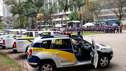 Viaturas da Guarda Civil Metropolitana, no Centro de São Paulo - Imagem: reprodução/Prefeitura de SP