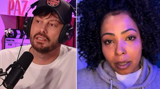Danilo Gentili e Juliana Oliveira trabalharam juntos no The Noite, no SBT, por cerca de 10 anos - Imagem: Reprodução