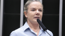 Gleisi Hoffmann discursou e criticou o senador Sergio Moro diante de lideranças políticas - Imagem: Reprodução