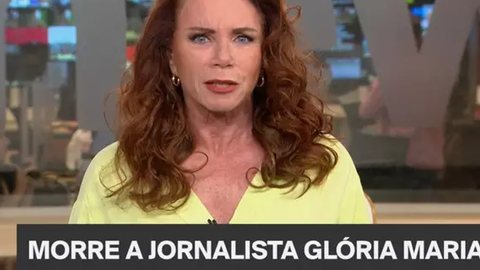 Leilane Neubarth lamenta a morte de Glória Maria no jornal da Globo News - Imagem: reprodução/Globo News