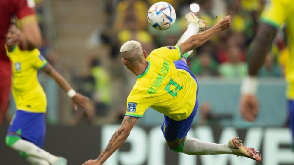O gol do atacante Richarlison foi considerado o mais bonito da Copa do Mundo de 2022. - Imagem: reprodução I Instagram @cbf_futebol