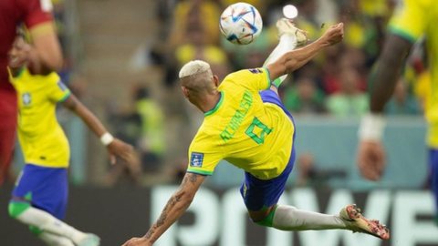 O gol do atacante Richarlison foi considerado o mais bonito da Copa do Mundo de 2022. - Imagem: reprodução I Instagram @cbf_futebol
