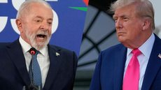 Brasil promete retaliar após Estados Unidos confirmarem tarifa de 25% sobre produtos nacionais - Imagem: Reprodução/Eraldo Peres, Julia Demaree Nikhinson / AP / Montage RFI