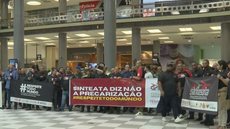 Greve de motoristas de ônibus paralisa atividades em Congonhas - Imagem: Reprodução / TV globo